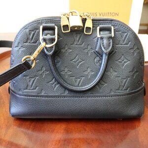 Louis Vuitton Neo Alma BB Black Monogram Empreinte Leather